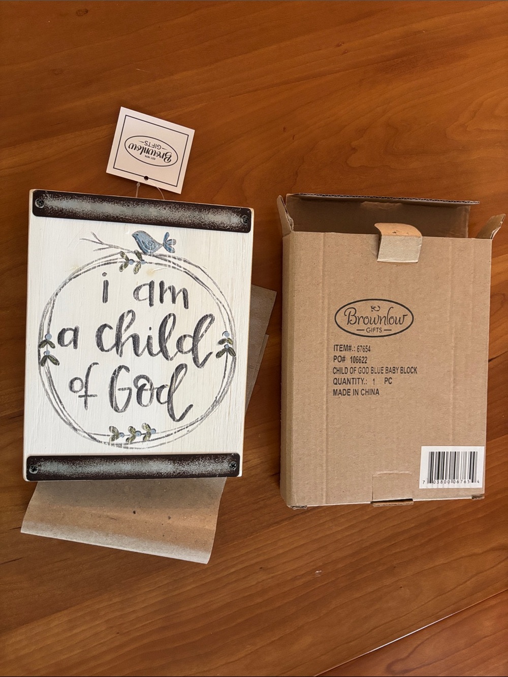 Brownlow Child of God blue baby block
